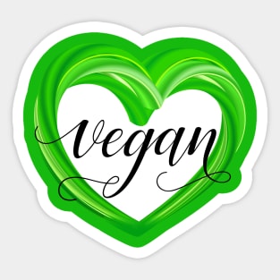 Vegan heart Sticker